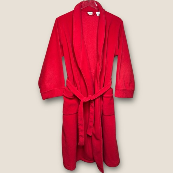 LL Bean Kids Fleece Robe Unisex Red Size: Large 14-16 Item ID 212316 Comfort - Picture 3 of 13